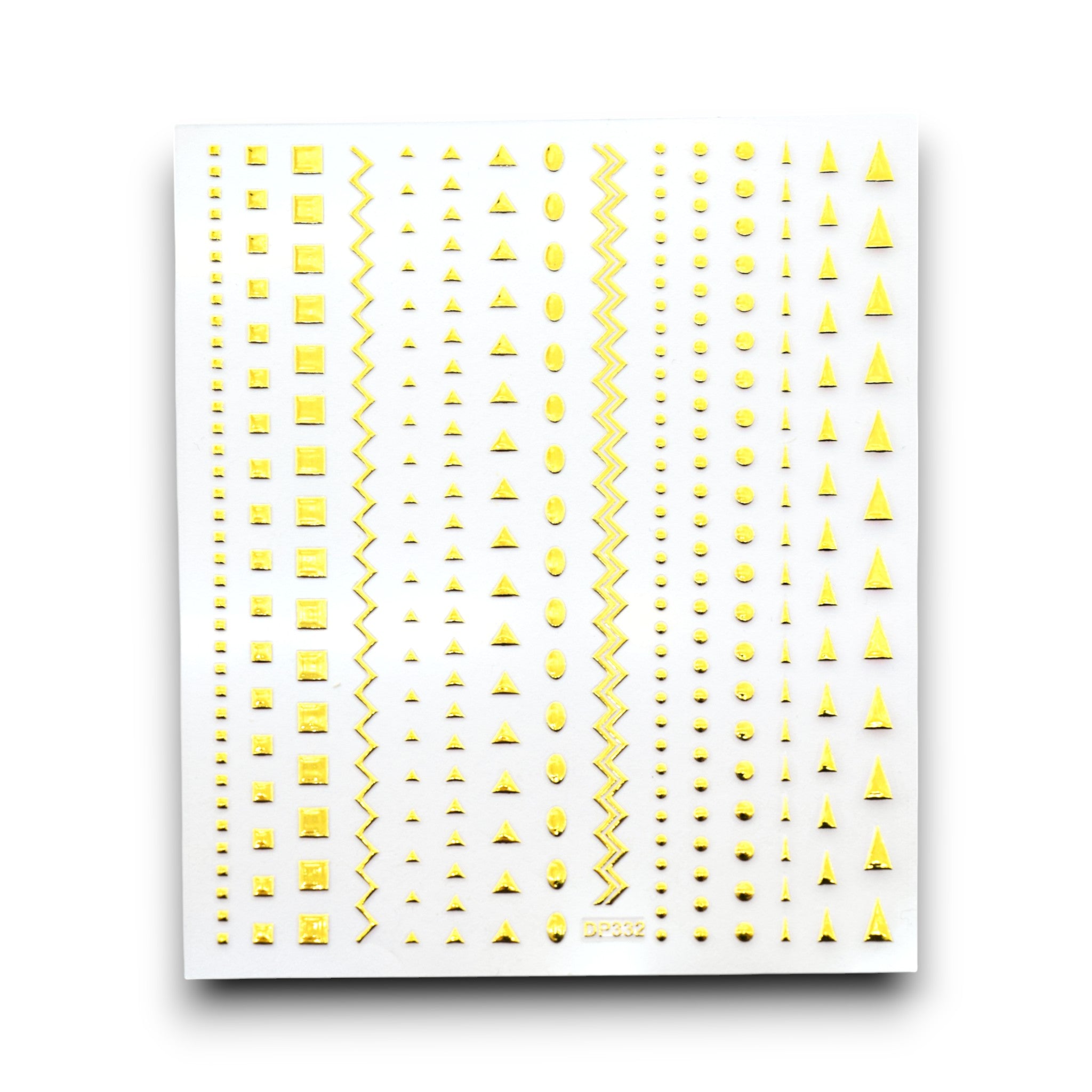 Mini Gold Geometric Shapes - Micro Stickers